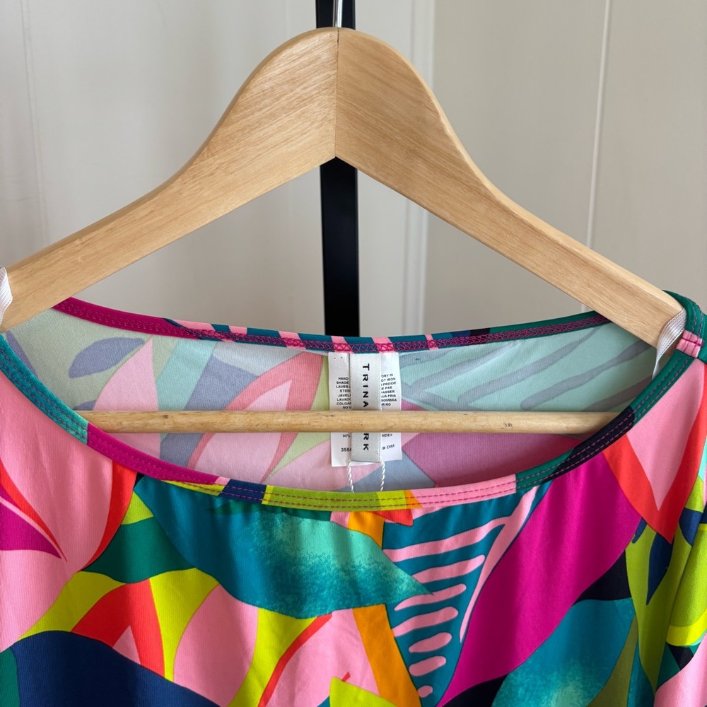 Trina Turk Women’s S Rain Forest Tunic Swim Cover Up Beach Resort Mini Dress NWT